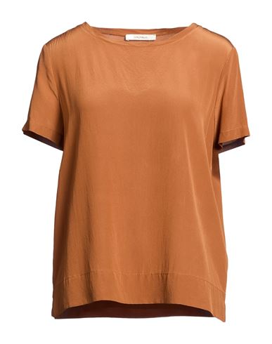 Malìparmi Woman Top Tan Size 10 Silk