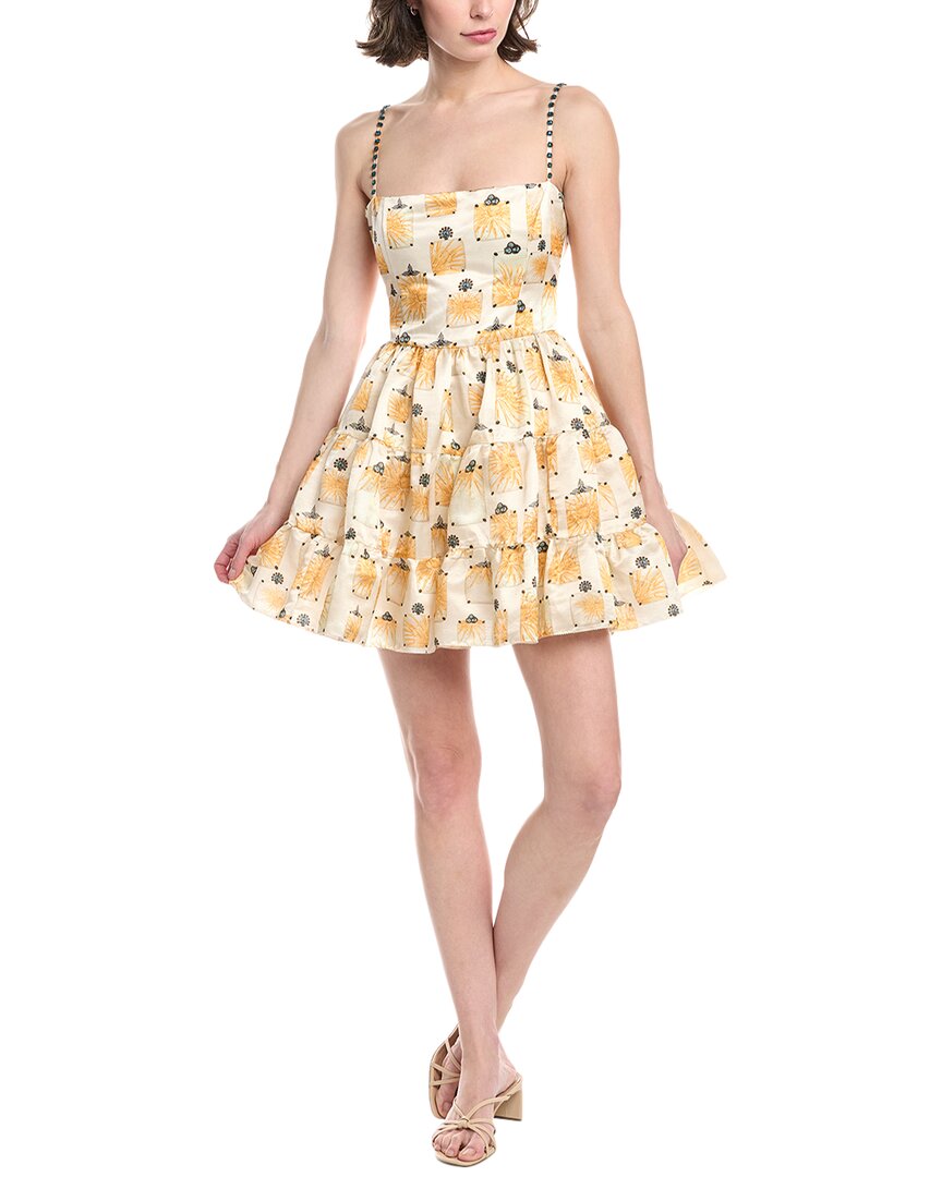 Agua By Agua Bendita Bisuteria Linen & Silk-Blend Mini Dress