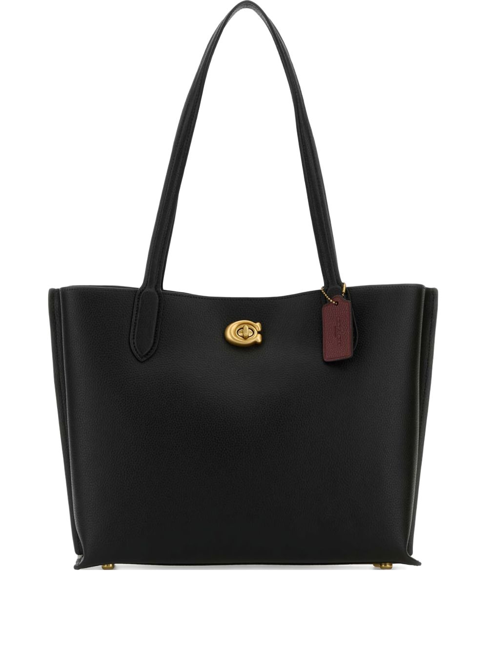 Oversized leather tote bag - Black