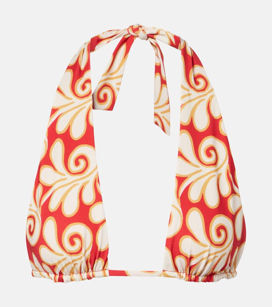 Priscilla printed bikini top