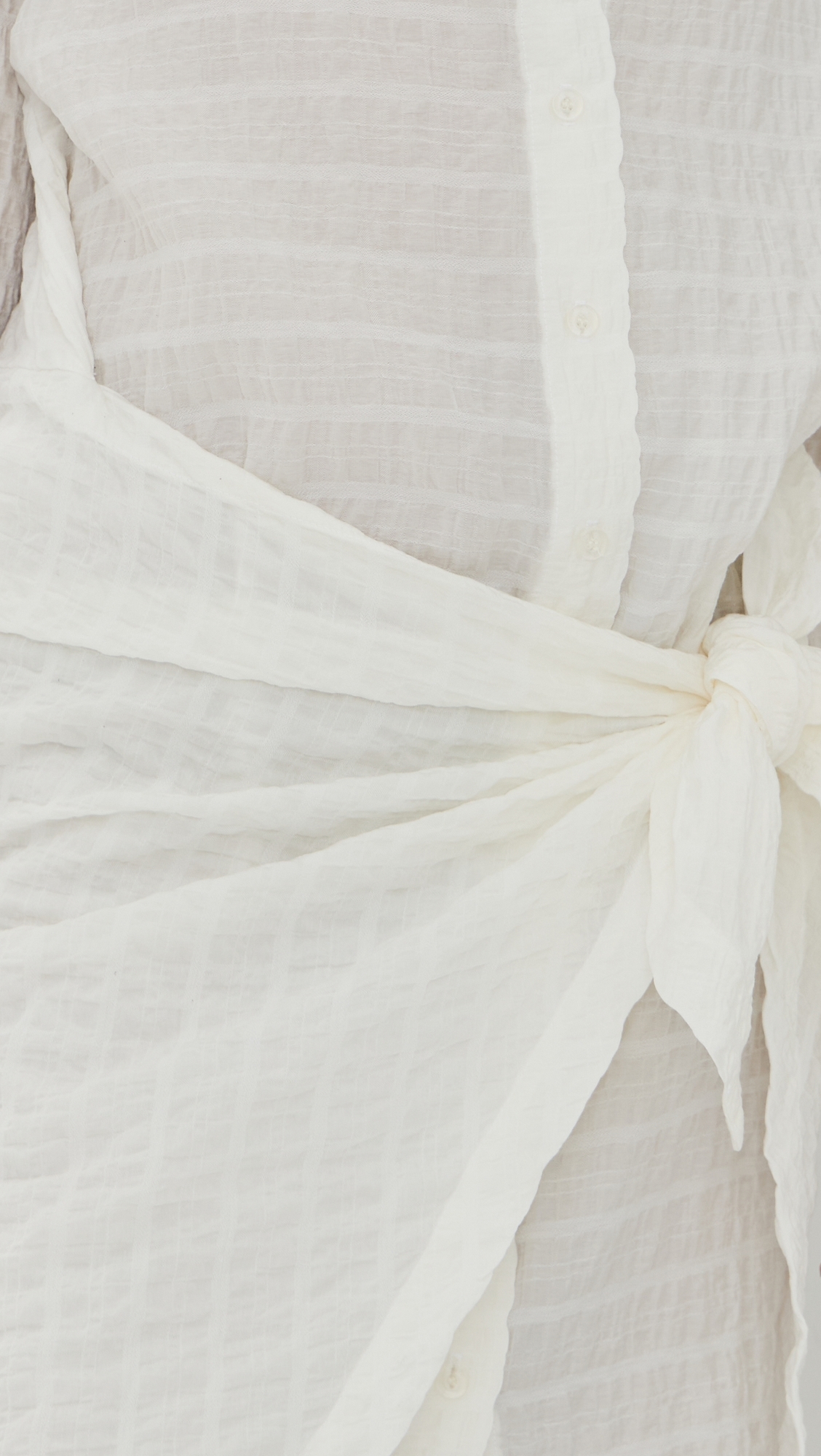 Hollis Checked Dress White