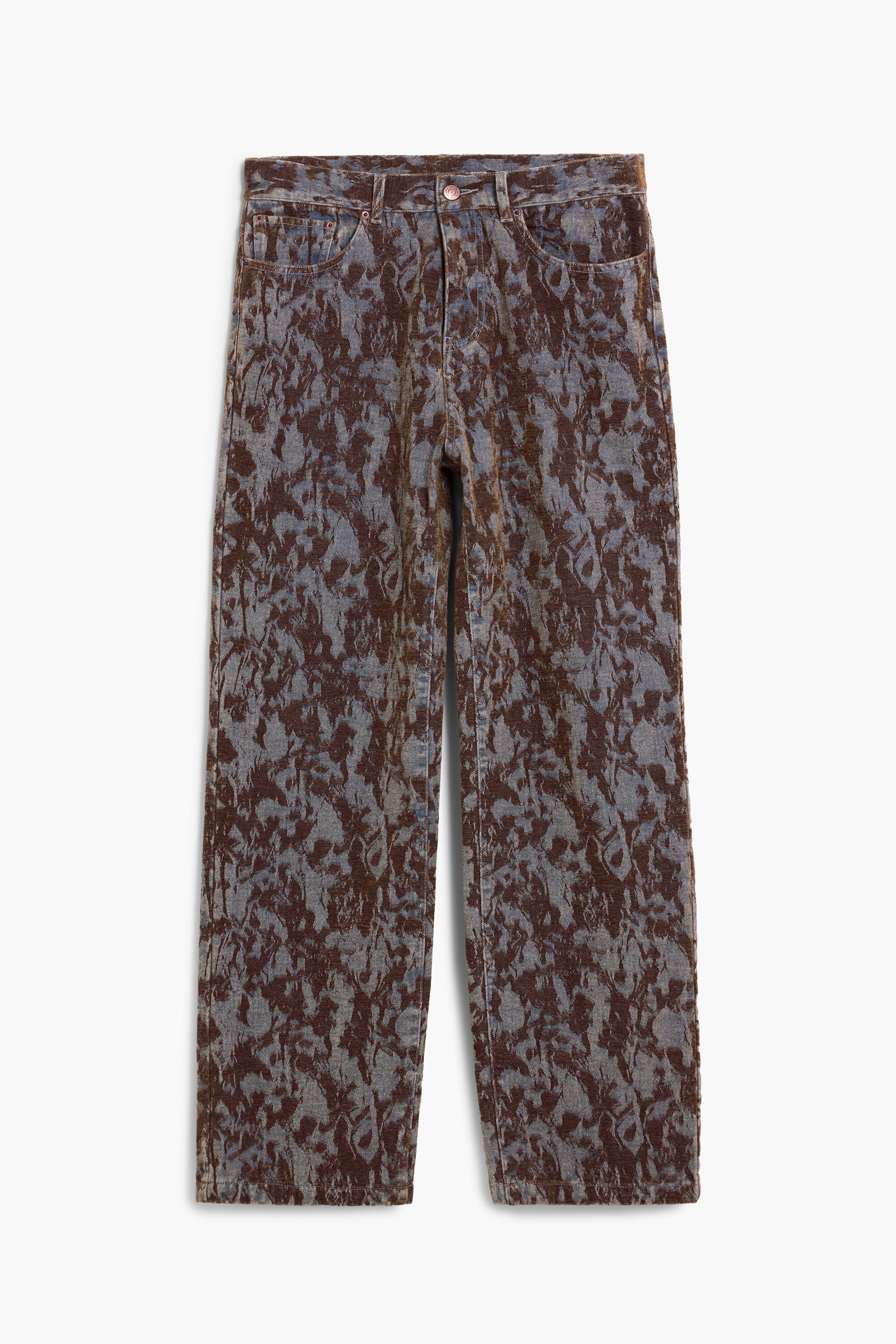 Straight textured pant