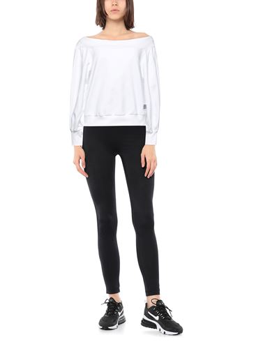 Athleisure Woman Sweatshirt White Size 10 Cotton, Elastane