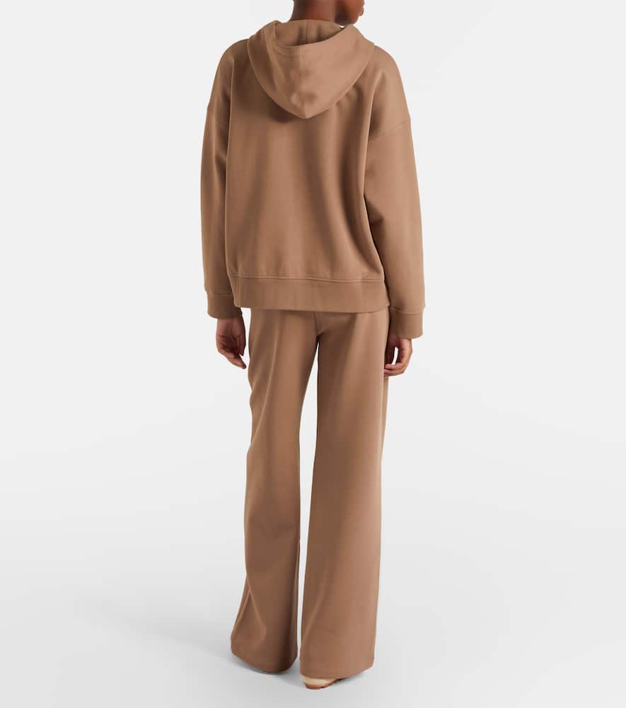 Cotton-blend straight pants