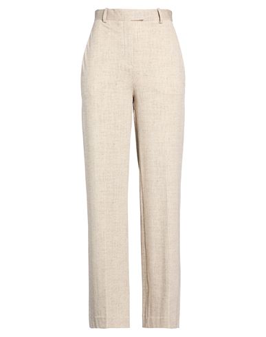 Woman Pants Khaki Size 2 Cotton, Elastane
