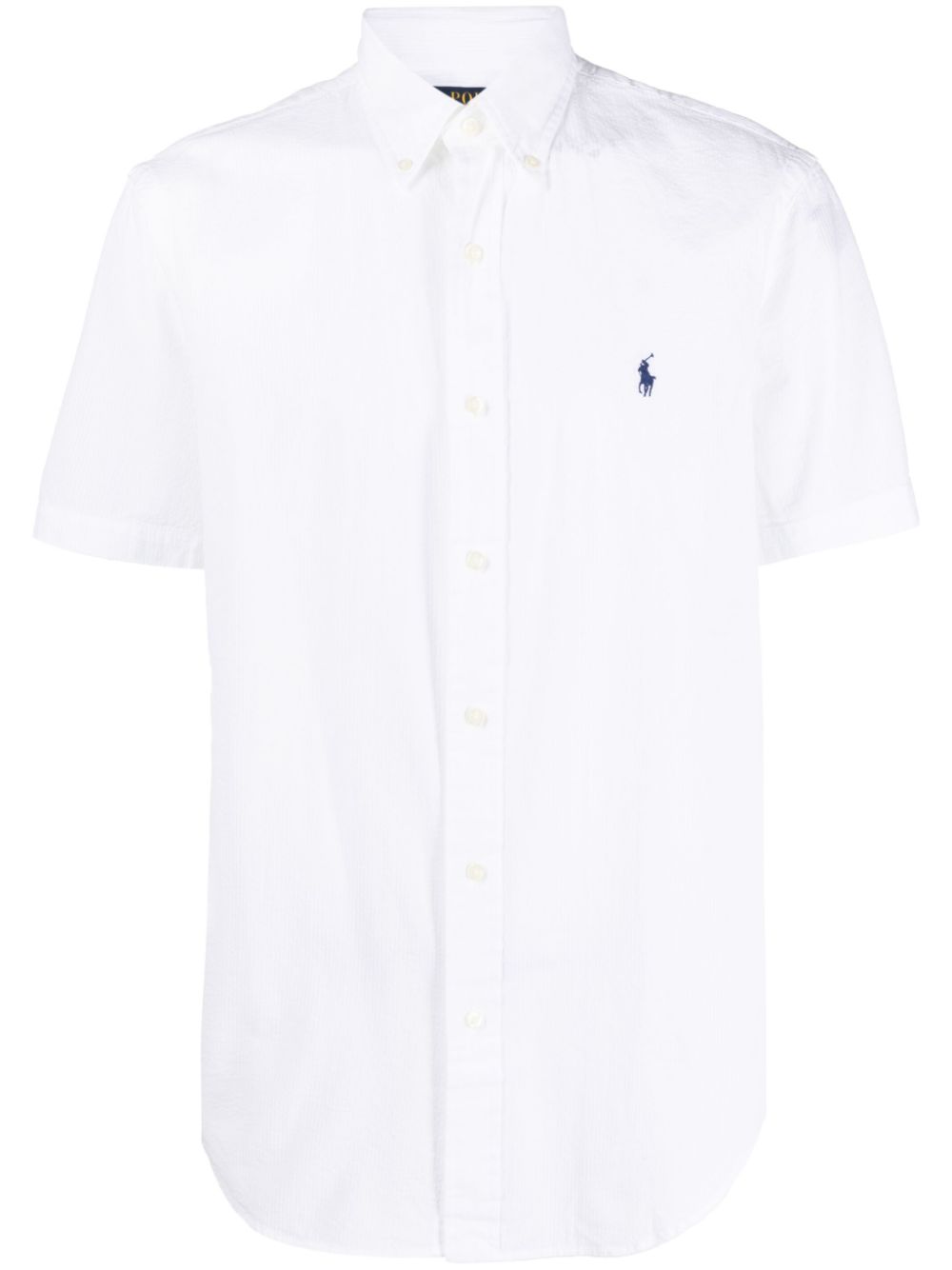 Short-sleeve cotton shirt - White