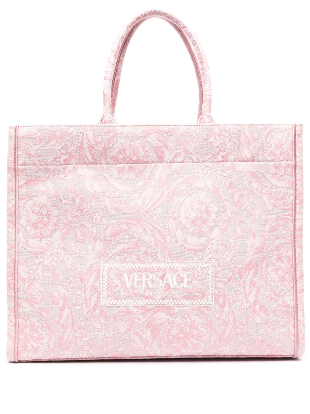 Barocco Athena jacquard tote bag - Pink