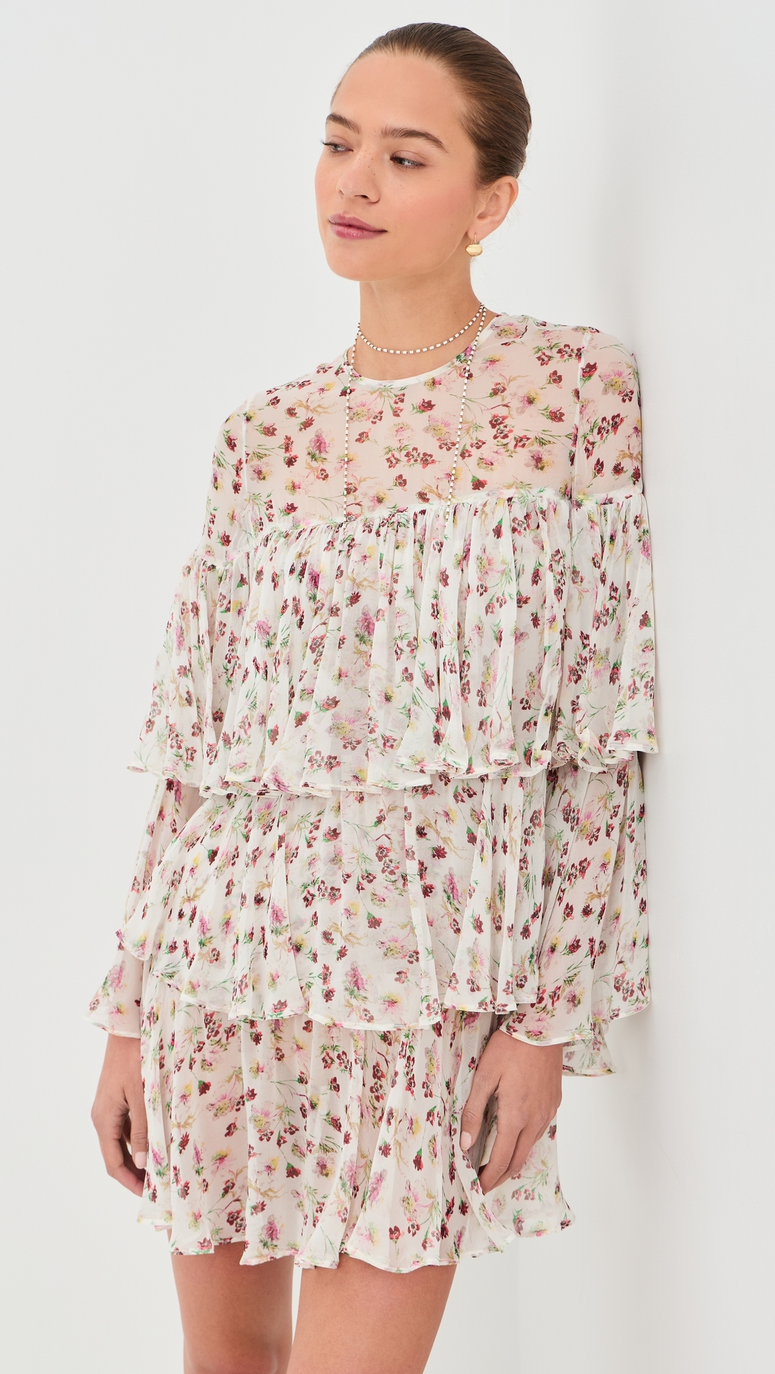 Vienna Wild Garden Dress White