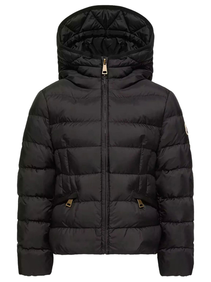 Girls Black Quilted Jacket