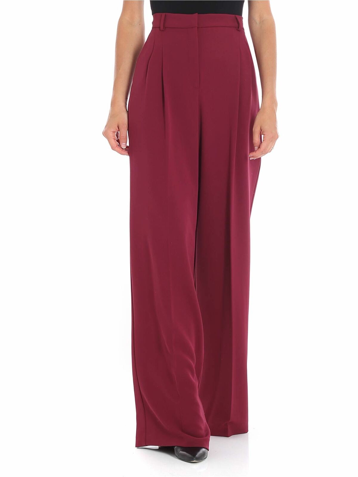 Giorgione burgundy palazzo trousers