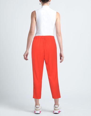 Woman Pants Orange Size XL Polyester, Elastane