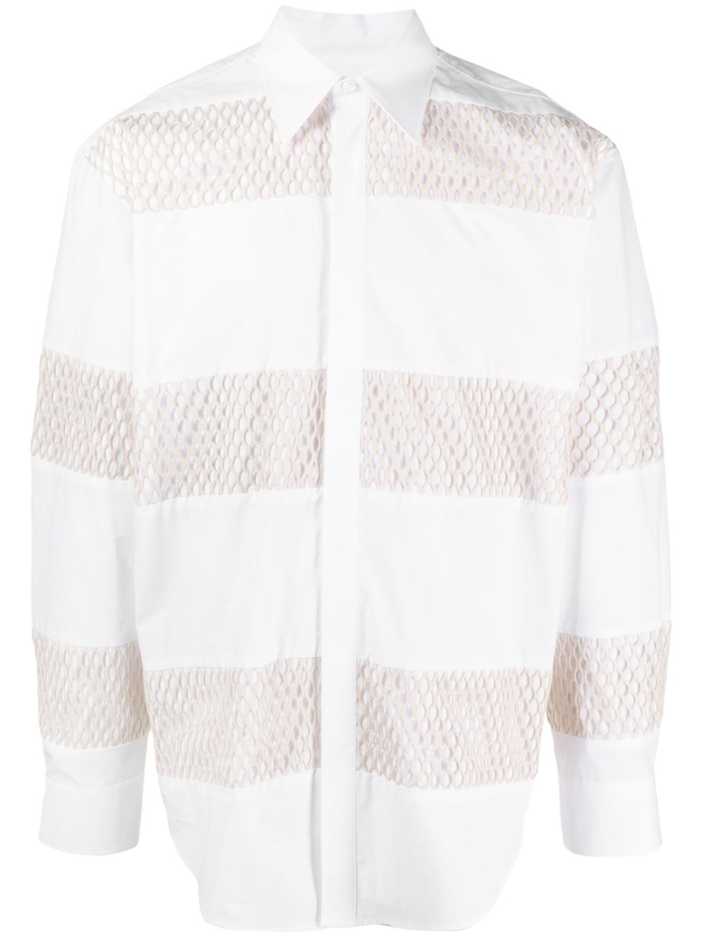 Striped organic-cotton shirt - White