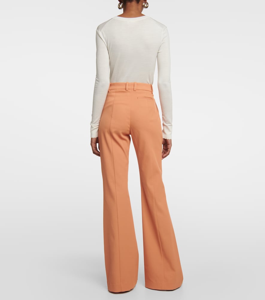 Aveline high-rise flared gabardine pants