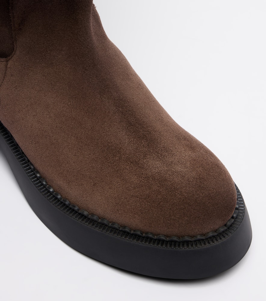 Zaki shearling-lined suede knee-high boots