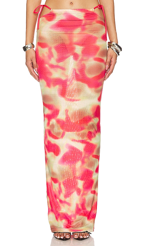 BY.DYLN JUPE LONGUE MADDI en Red.  XS. Also en