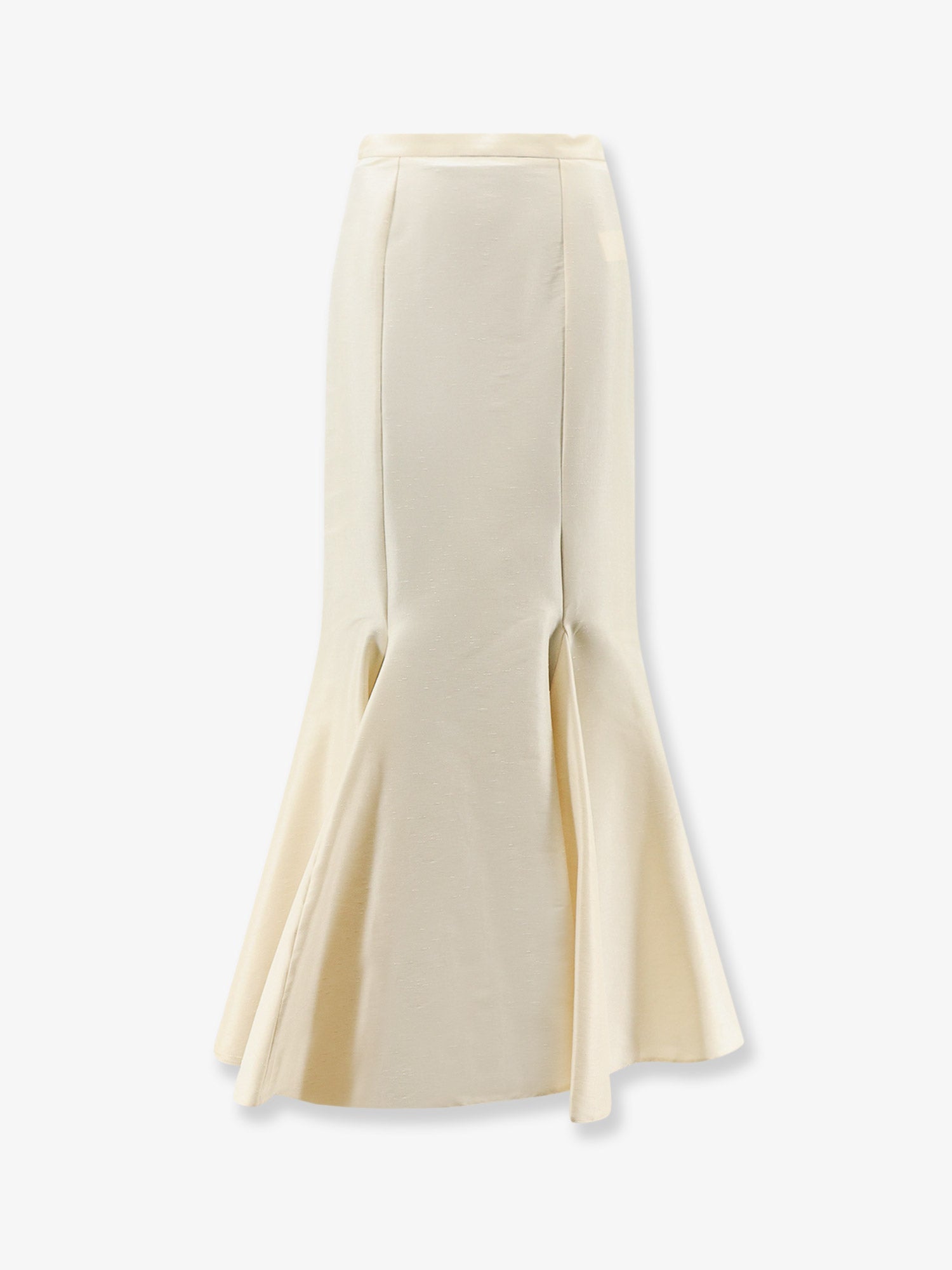Shantung Crepe Skirt — Beige