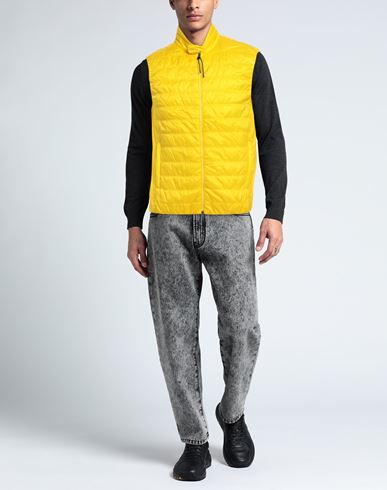 Man Vest Yellow Size 36 Polyamide