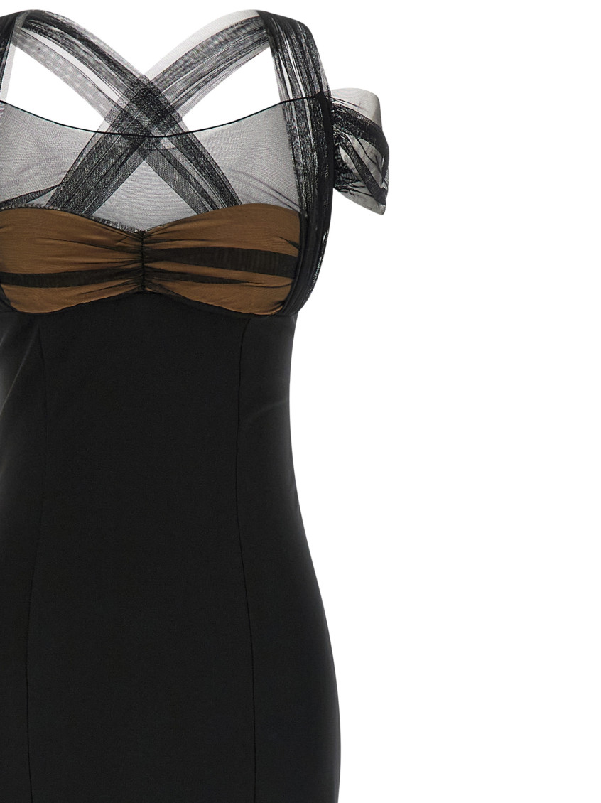 Draped Padded Cup Maxi Dress