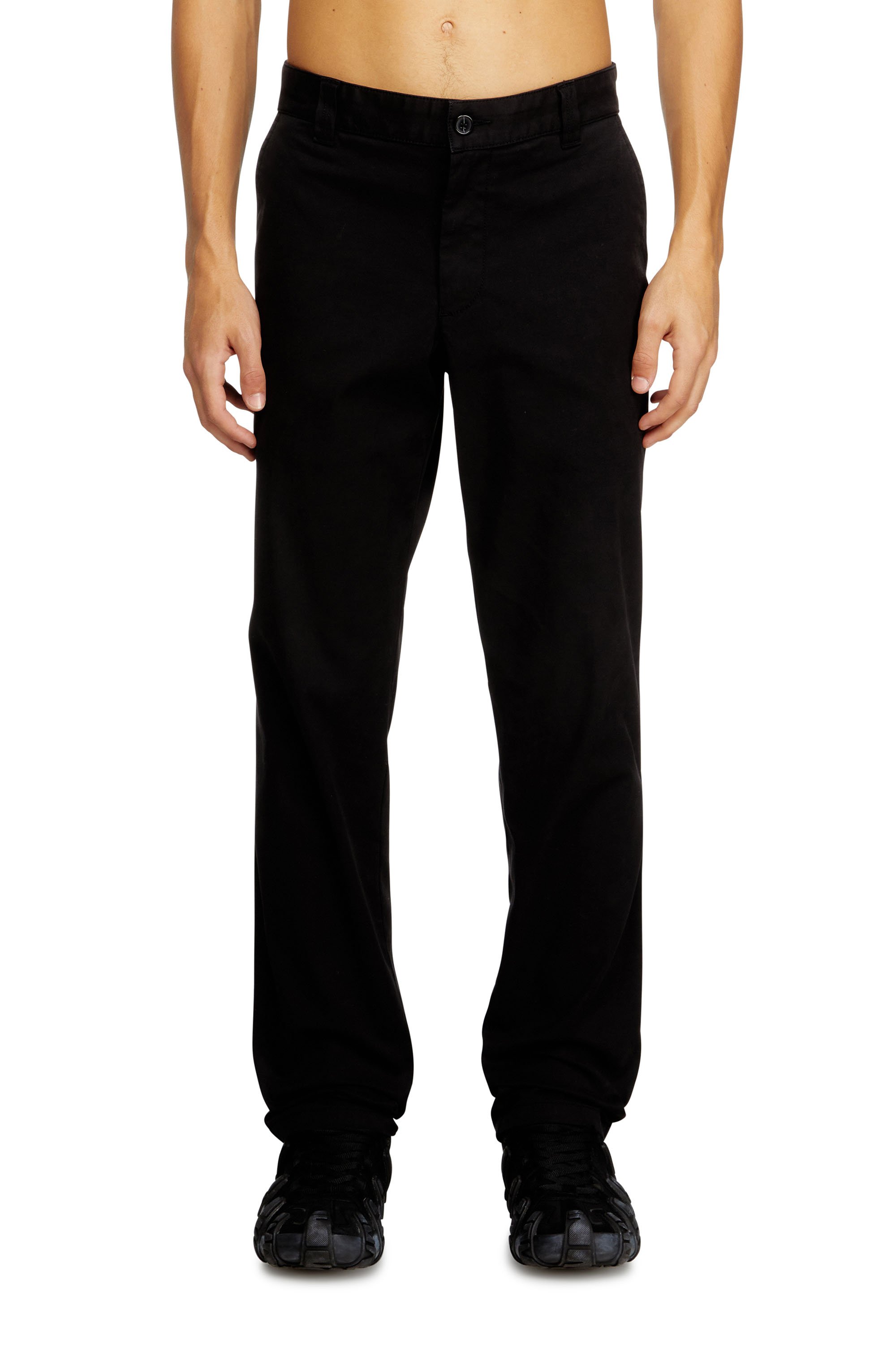 Cotton pants with utility loop - Pants - Man - Black