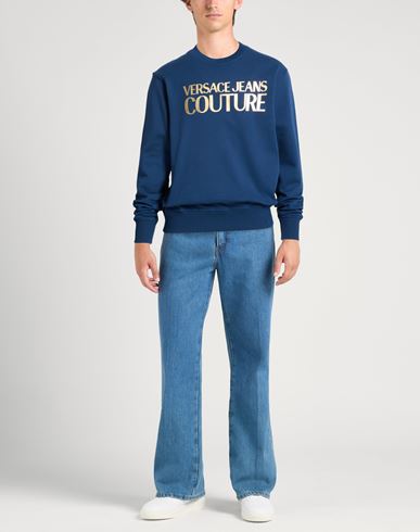 Man Sweatshirt Navy Size L Cotton