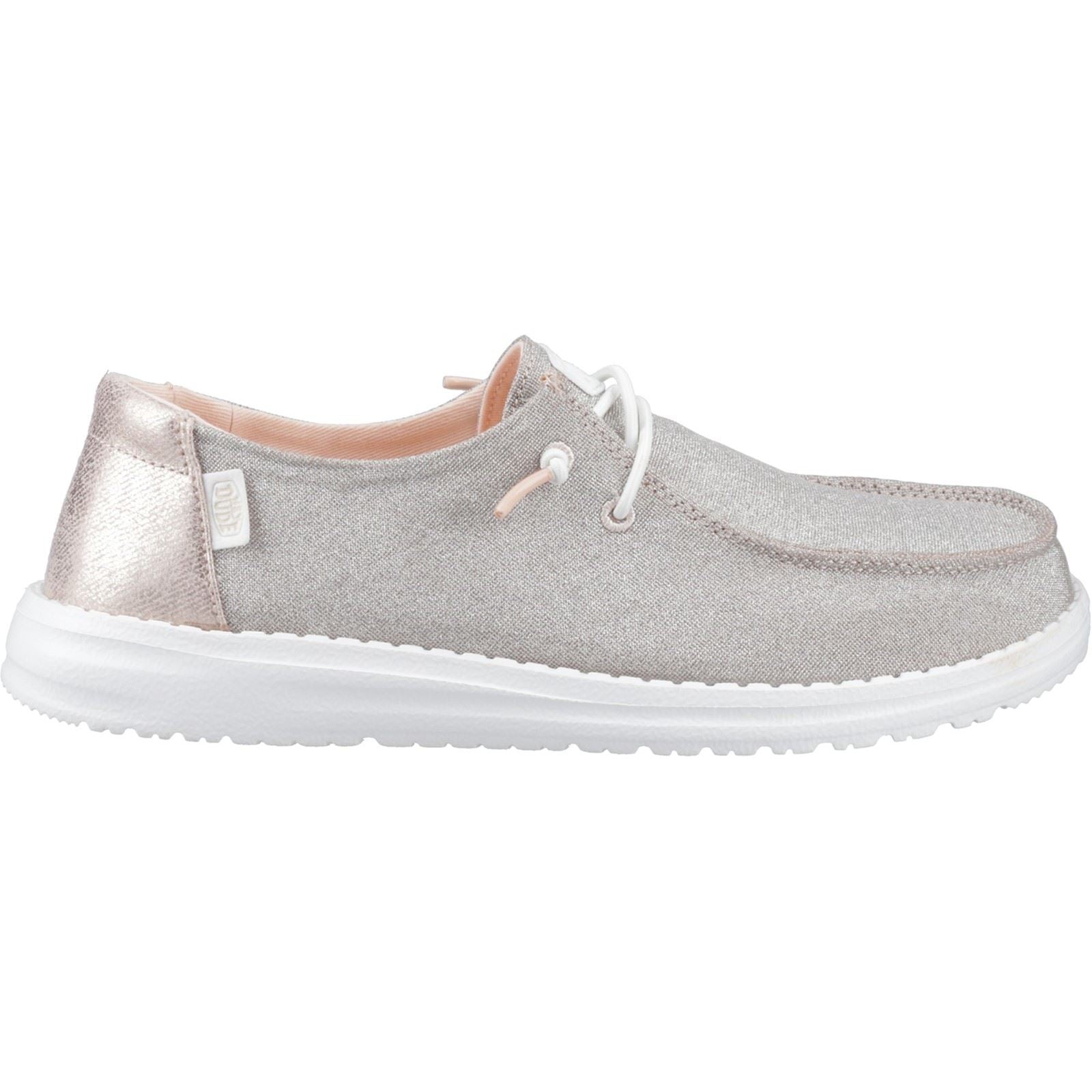 Heydude Wendy Metallic Sparkle Synthetic Women's Grey Shoe