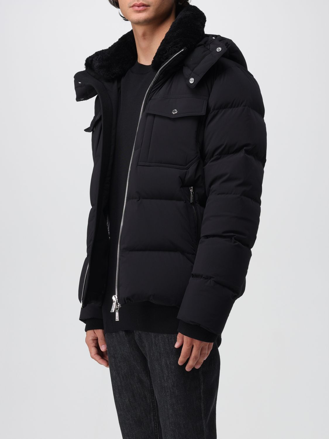 Coat Men color Black