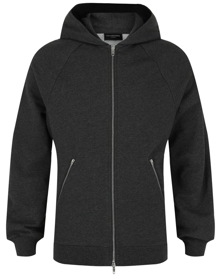 Embroidered Logo Zip-Up Hoodie
