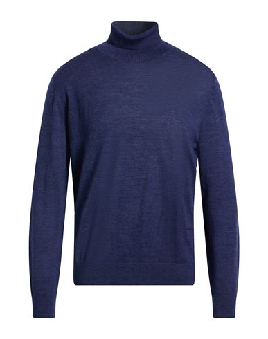 Man Turtleneck Navy Size 46 Merino Wool