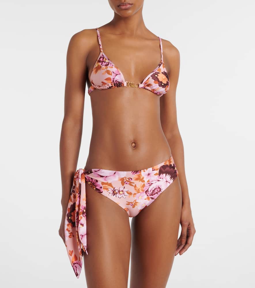 Chloé Logo floral bikini top