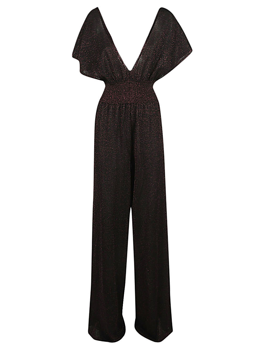 Lurex Viscose Blend Jumpsuit — Black