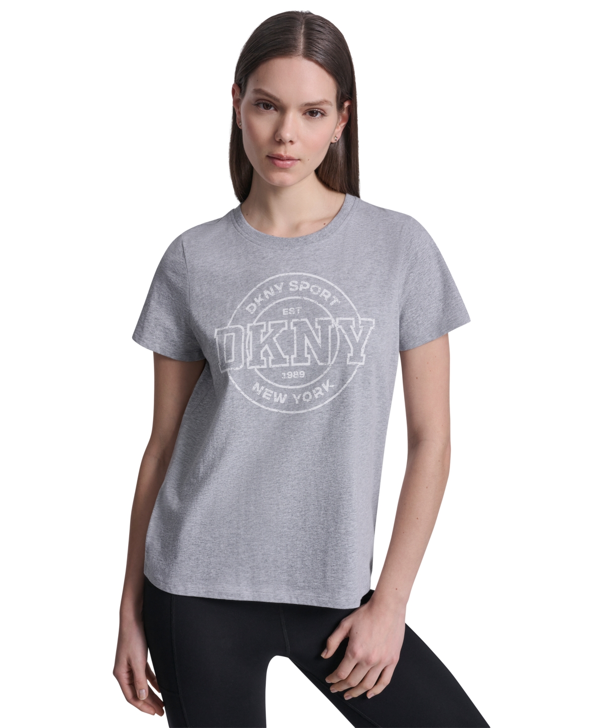 Women's Collegiate Medallion Logo T-Shirt - Pearl Grey Heather