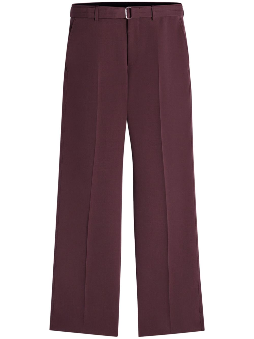 Belted tailored trousers