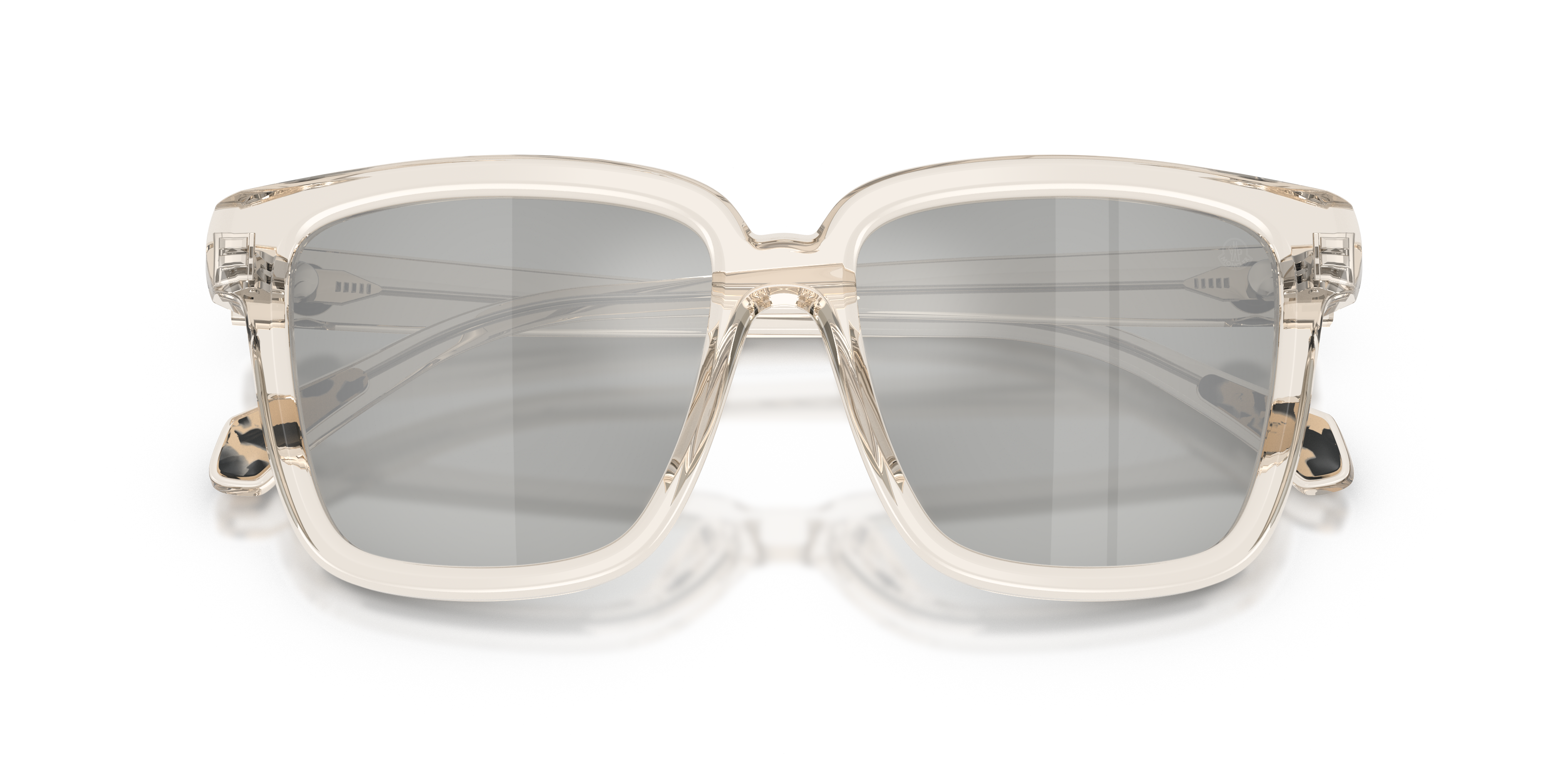 Moncler Unisex Moncler ME6026 CLASICO 30037I Gafas de sol Acetato Blanco Plata Pillow Norma