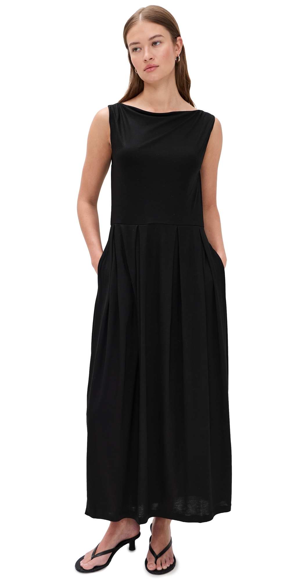 Square Neck Dress Black