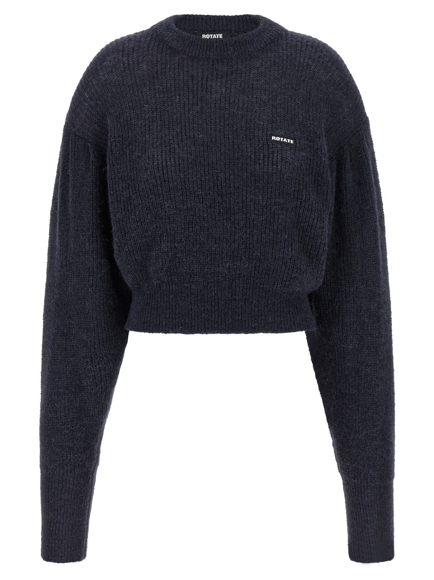 Blue Knit Puff sweater