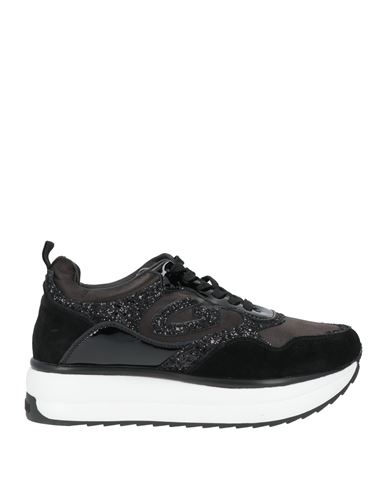 Woman Sneakers Black Size 5 Leather, Textile fibers
