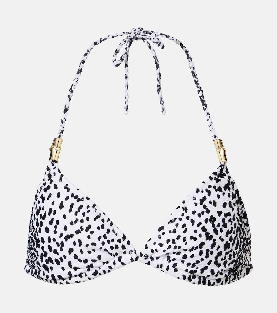 Icaria printed bikini top