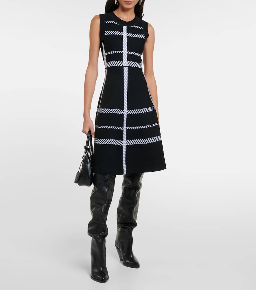 Checked midi dress