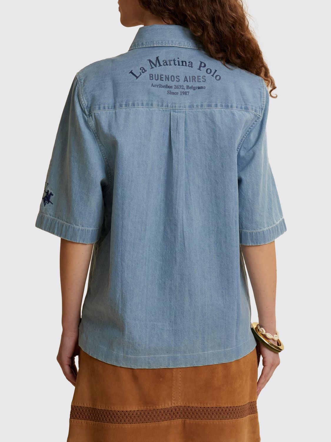 Polo Shirt Woman color Indigo