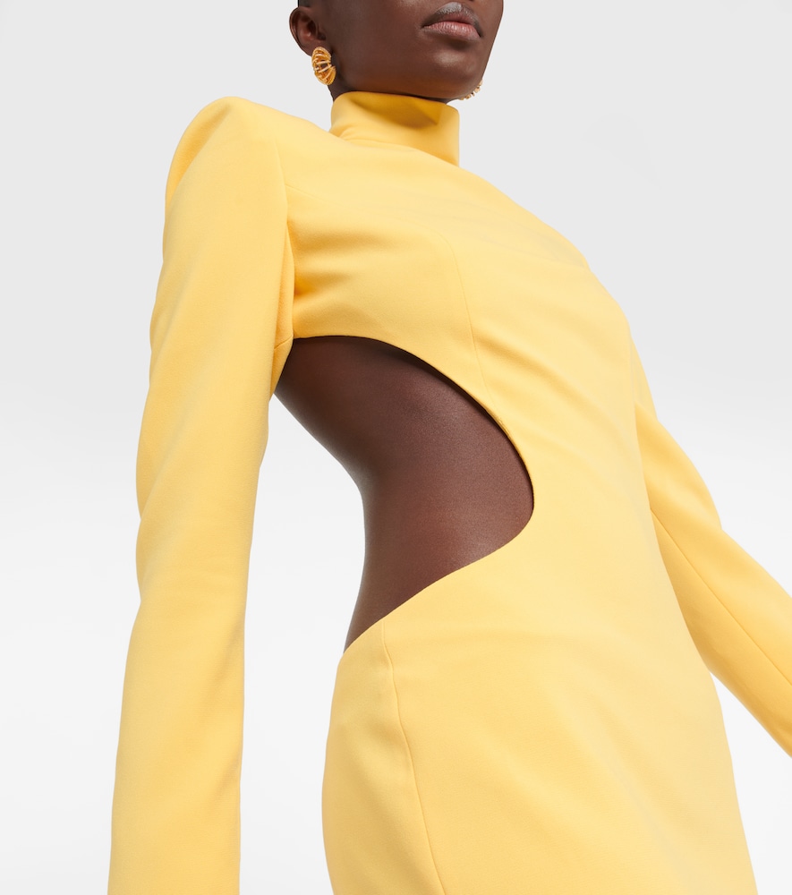 Cutout crêpe minidress