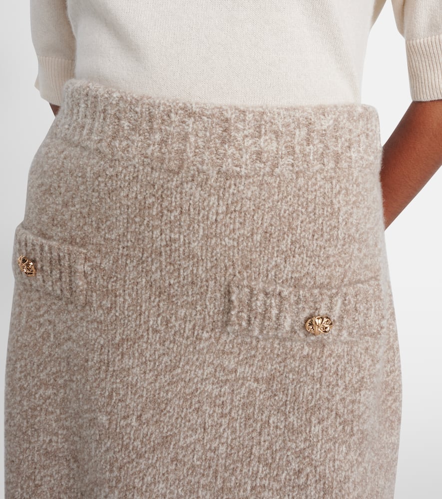 Cashmere-blend miniskirt