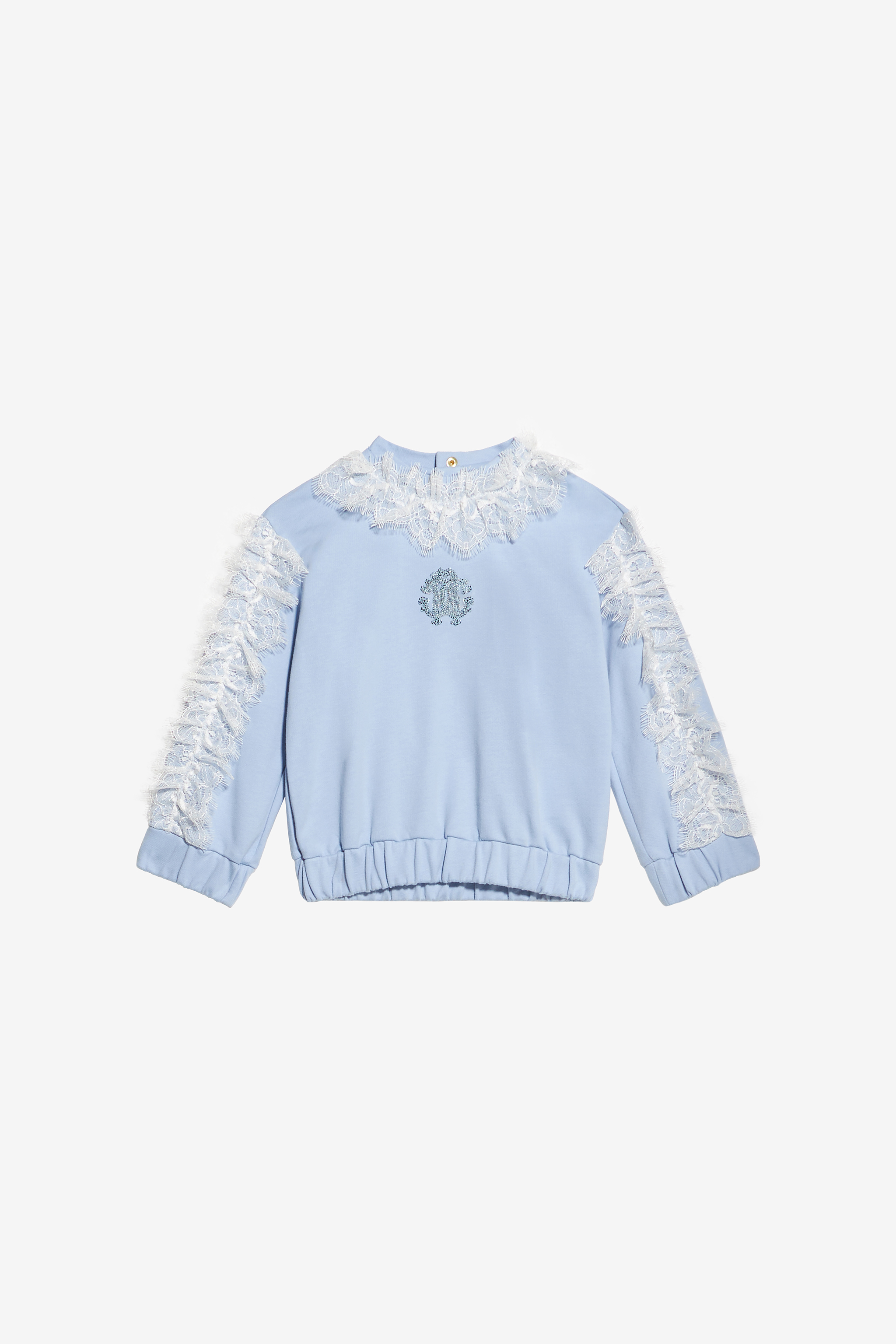 Sweatshirt With Rc Monogram And Lace - Female Baby Girls (6m
