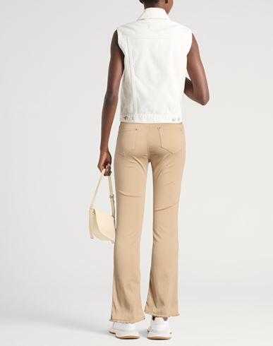 D. exterior Woman Pants Beige Size 10 Cotton, Elastane