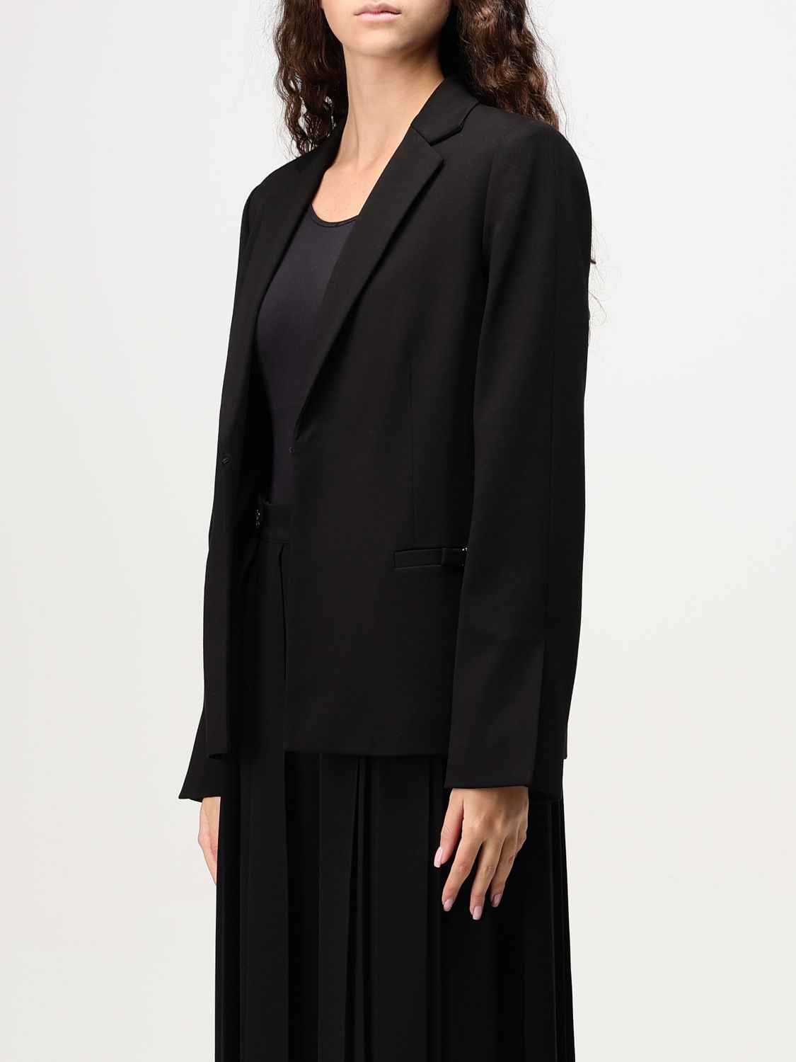 Oval T-logo blazer - Black
