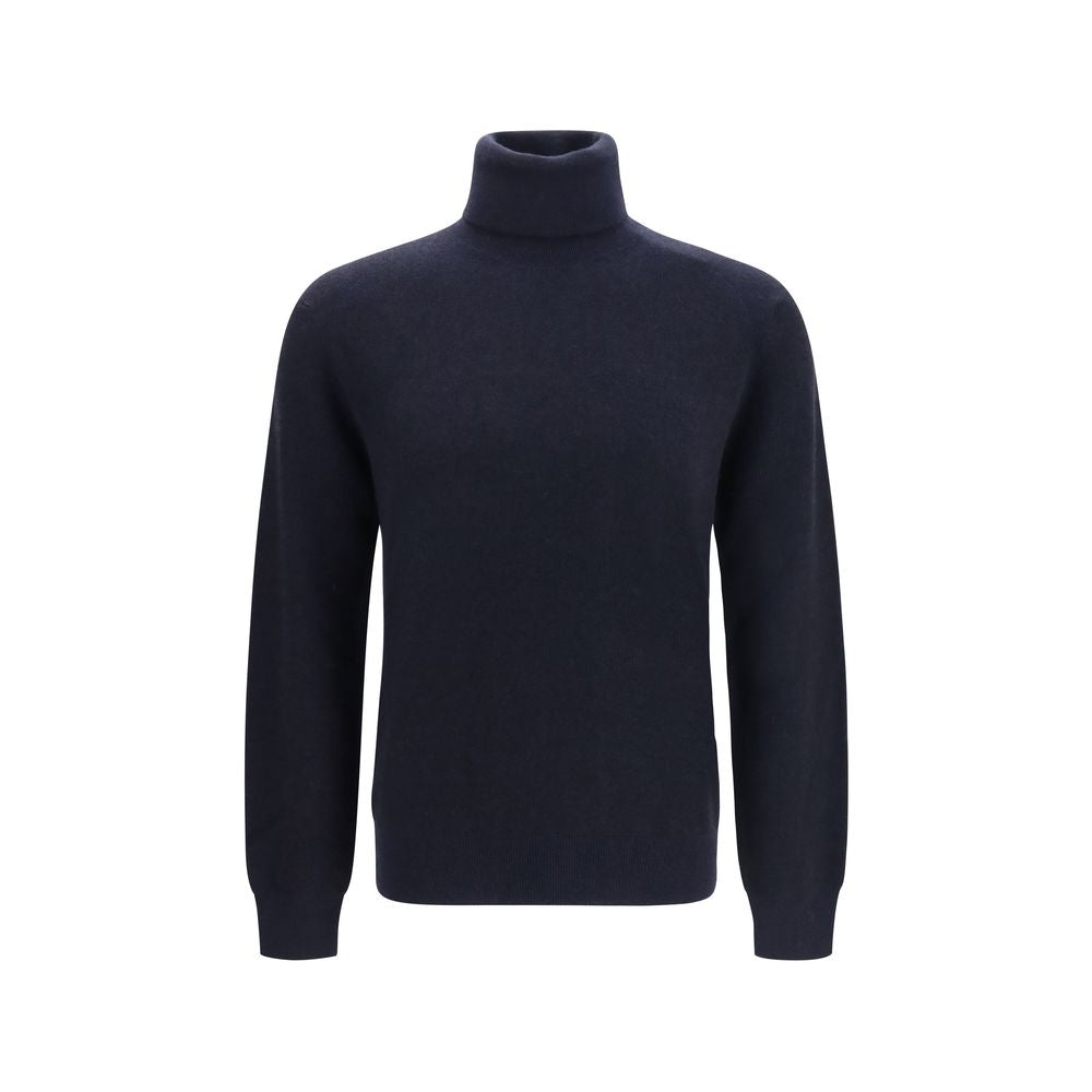 Cashmere and Wool Turtleneck — Navy