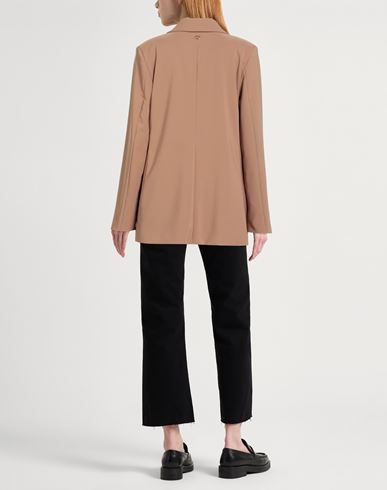 Woman Blazer Sand Size 10 Polyester, Elastane