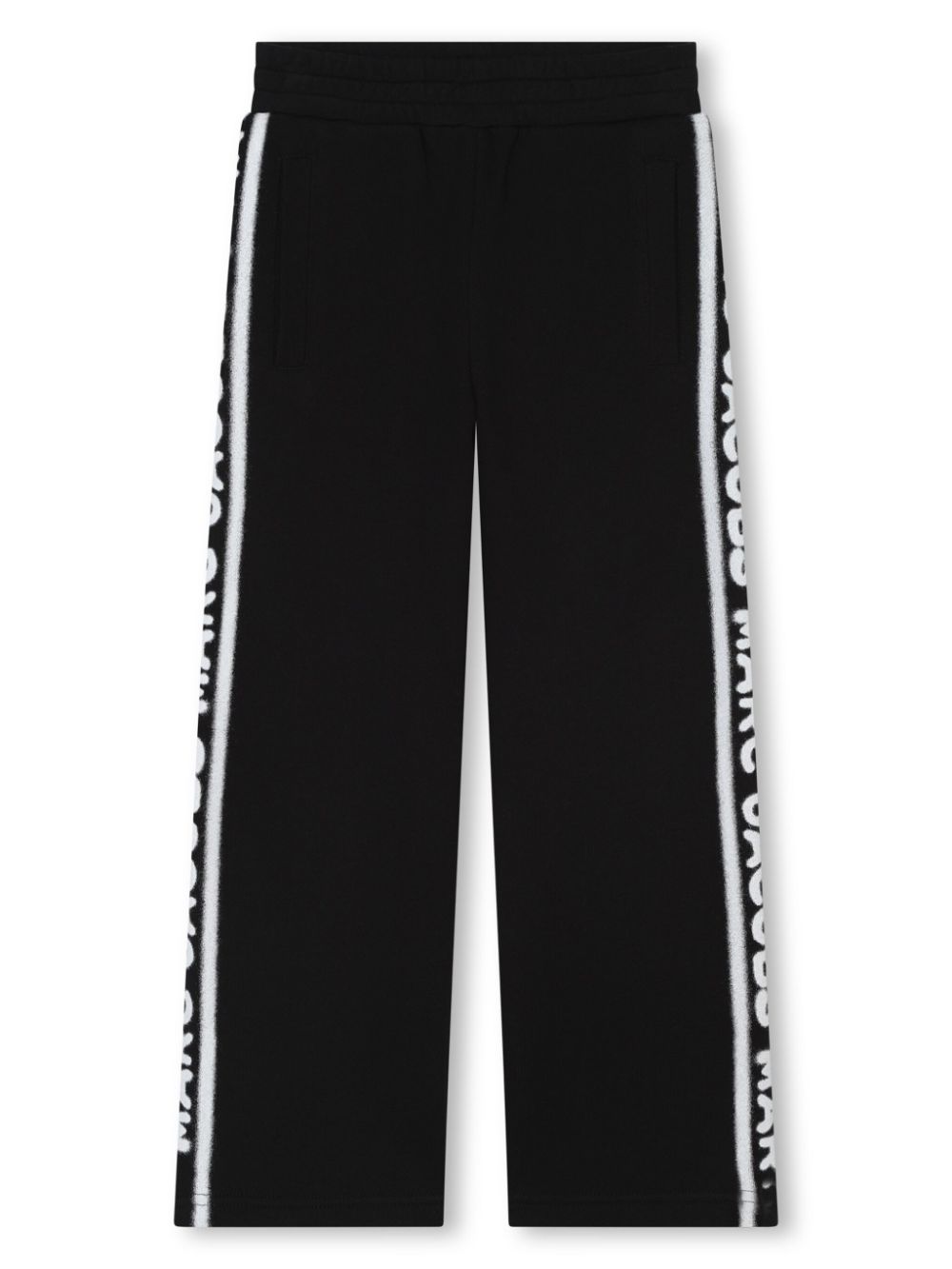 Logo-print cotton trousers - Black