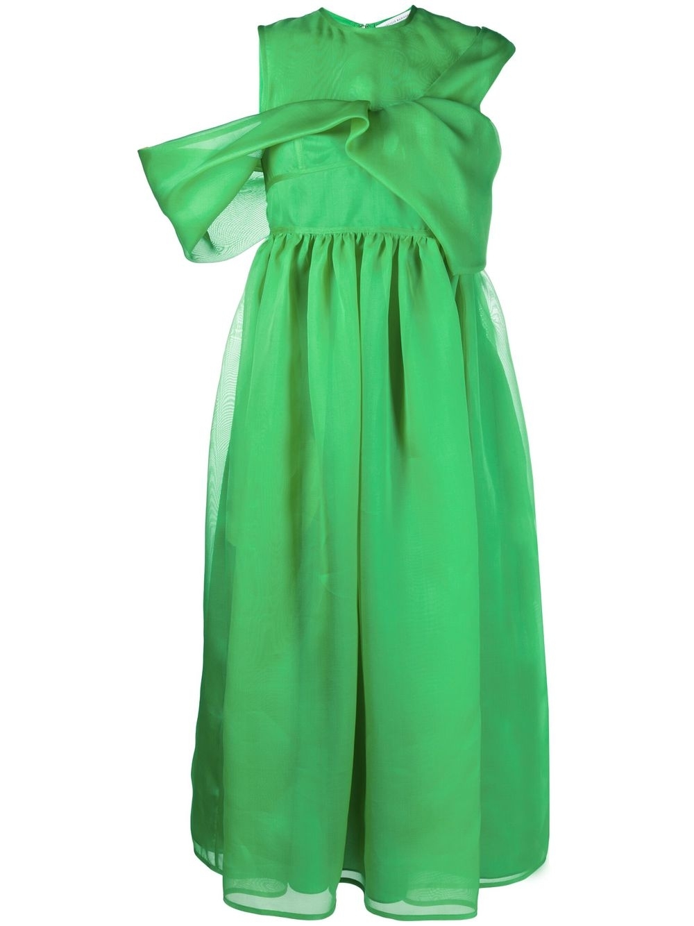 Sidney asymmetric midi dress - Green