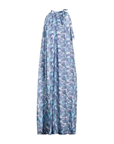 Woman Maxi dress Azure Size ONESIZE Silk