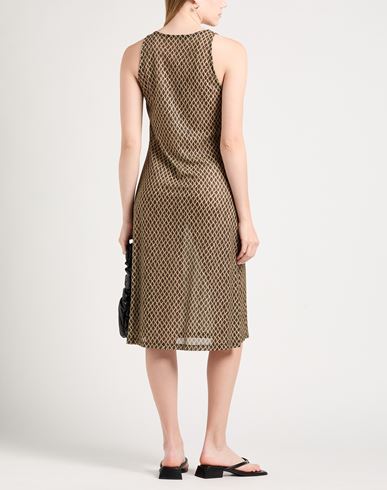 Siyu Woman Midi dress Dark brown Size 4 Viscose, Polyester, Polyamide